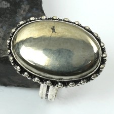 Apache pyrite Gemstone Handmade Ring Jewelry For Unisex US Size-9.5 AR 18871