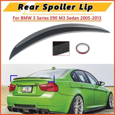 MP Style Rear Trunk Spoiler Wing Lip Carbon Look For BMW E90 M3 Sedan 2005-2011