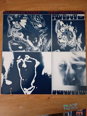 The Rolling Stones Emotional Rescue LP Vinyl Record 1980 w/ Poster 