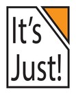White Superfine Caster Sugar Bakers logo with black and orange text, “It’s Just!” on lower right.