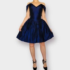 90s Jessica McClintock Blue Party Dress
