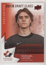 2020 Team Canada Juniors 2018 Draft Class Exclusives 188/250 Raphael Lavoie 09za