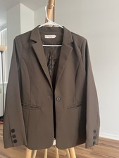 Women's Casual Blazer Long Sleeves, Single Button for Fall / Winter Brown