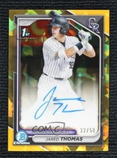 2024 Bowman Chrome Draft Sapphire Edition Gold 32/50 Jared Thomas Auto 14a1