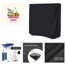 Ping Pong Table Cover Heavy Duty Waterproof Cover for Outdoor Indoor Folda...