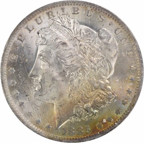 1885-O Morgan Silver Dollar Choice BU Toned Uncertified #1577