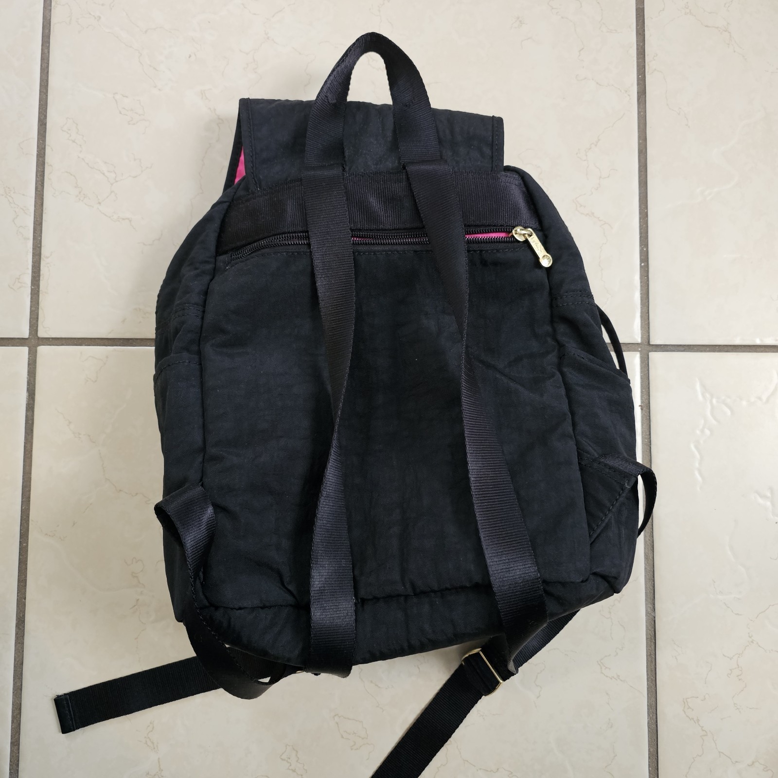 Kipling Mini Backpack Black Pockets - image 10