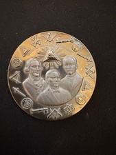 MEXICO MASONIC FREEMASONRY IN AMERICAN CONTINENT SILVER MEDAL Scarce