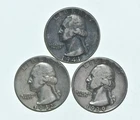 TOUGH 1942 1941 1939 Washington Quarter 90% Silver Lot *804