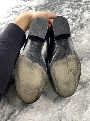 Vintage Hermes Constance Leather Loafers Women Size 37.5 Black | eBay