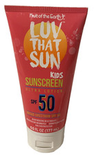 Fruit Of The Earth Luv That Sun Kids Sunscreen Lotion SPF 50 6 Fl oz EXP 4/2027 2.00 per gallon