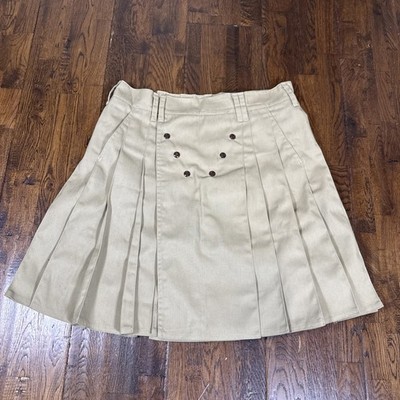 Utilikilt Men s Khaki Utility Kilt Medium 36x23 Heavy Duty Snap Closure EUC