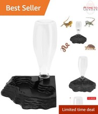 Reptile Water Feeder Plastic 13.5Oz Automatic Water Dispenser for Turtle Lizards