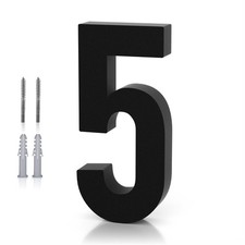useNumber 6'' Stainless Steel Floating House Numbers for Outside, Black 3D Ad...