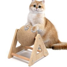 Cat Scratcher Sisal Ball Toy Scratching Stable Stand Interactive Exercise Play