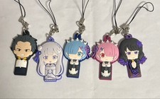 Juego de correas de goma Re:Zero Kokeshi Trap 6 tipos auténticas raras coleccionables