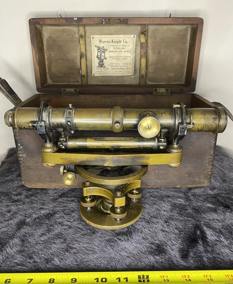 Antique Warren-Knight Co. 'Sterling' Brass Transit Level No. 1146 - Image 4 of 4