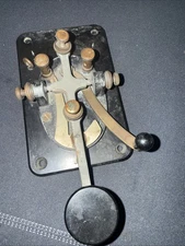 LIONEL J-38 Straight Key Ham Radio Morse Code CW Keyer Been Through The War Lots