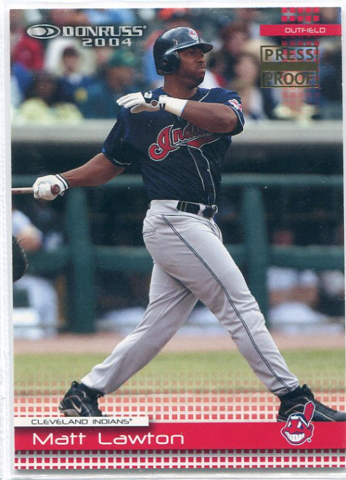 2004 Donruss Press Proofs Gold Indians Baseball Card 113 Matt Lawton