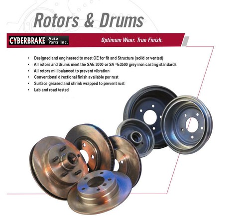31508E Rear Premium Black E-Coat Rotor Pair of 2 - Picture 4 of 9