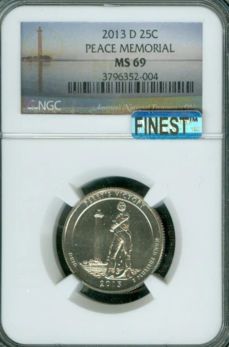2013 D PEACE MEMORIAL PARKS LOGO QUARTER NGC MS69 PQ FINEST MAC SPOTLESS *