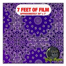 Hydrographic film Purple Bandanna hydro dipping 7' x 20" hydro dip