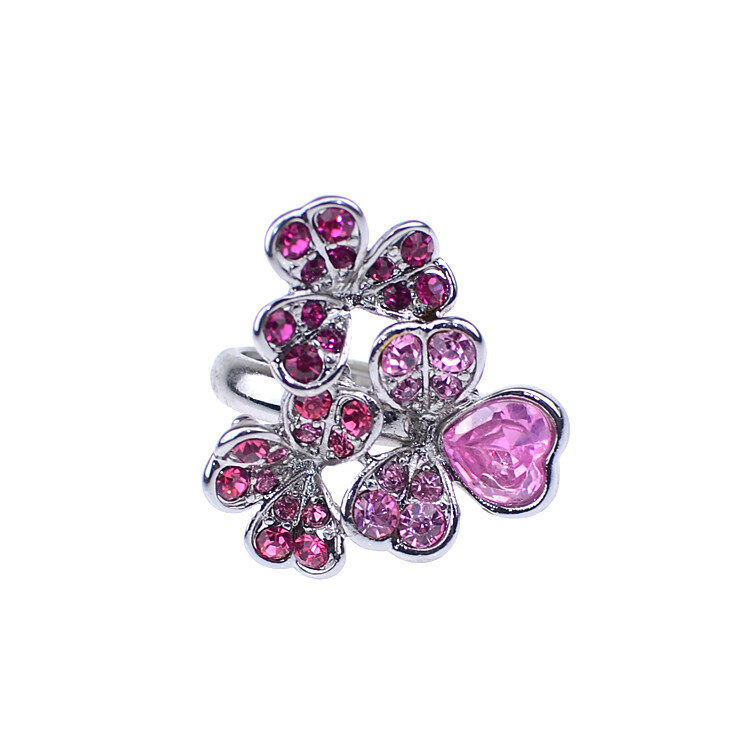 Kenneth Jay Lane Crystal Flower Cluster Ring ADJUSTABLE ~Beautiful~