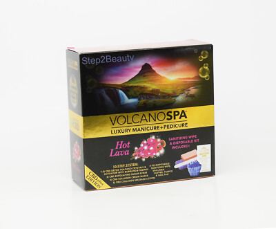 Lapalm Volcano Spa Pedicure 5-Step in A Box Kit - Hot Lava (Pack of 10 Sets)