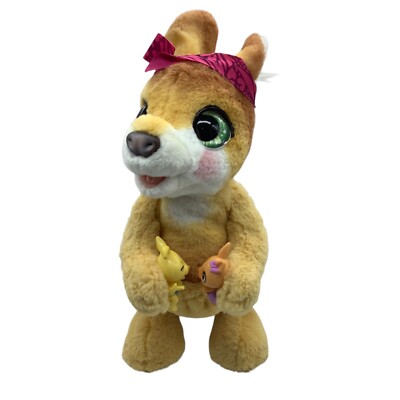 Furreal Friends Mama Josie Interactive Plush Kangaroo With Joeys 14  WORKS