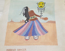 Handpainted Needlepoint Canvas - Navajo Dancer by Tish and Cassandra