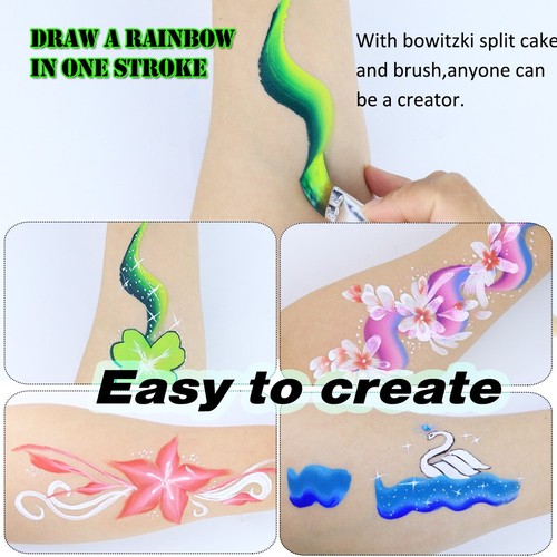 Bowitzki 23 Colors Face Paint Kit for Halloween Makeup Kids Halloween Party Even - Picture 7 of 9