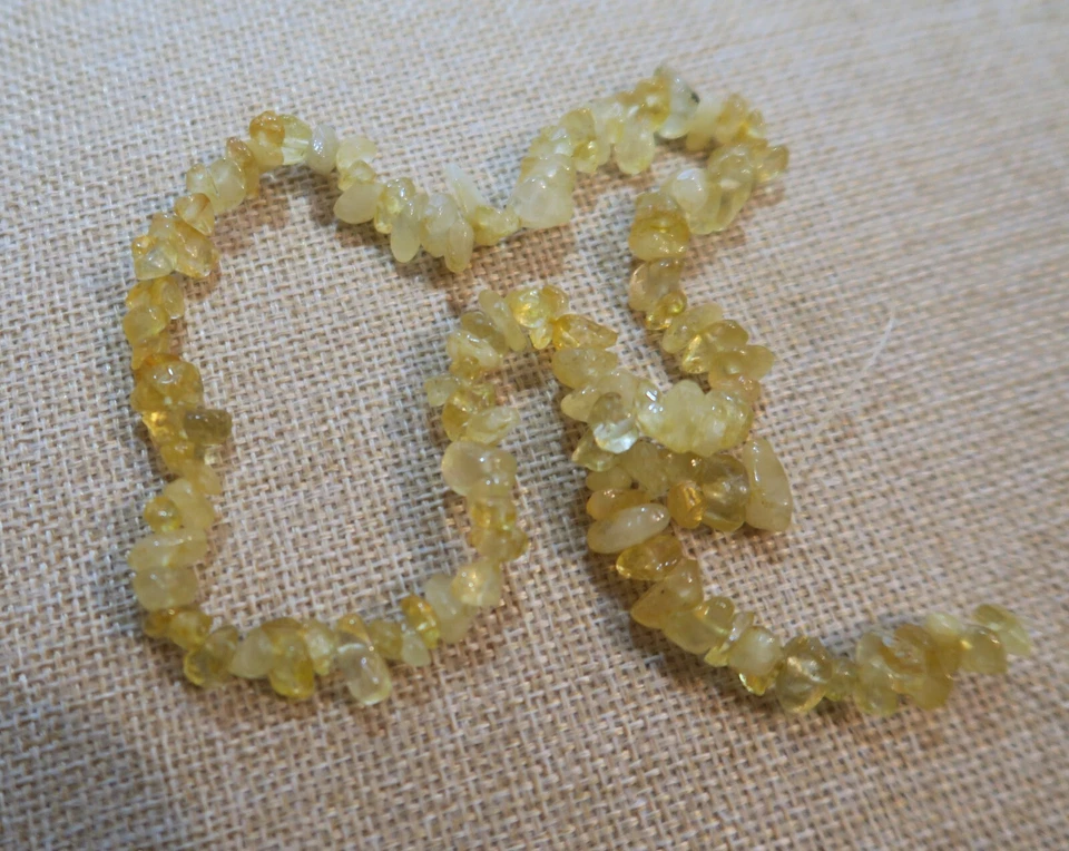 ECHT CITRIN *** Splitter Strang Kette Kettenstrang 39 cm, UNIKAT - Bild 3 von 4