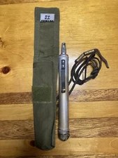 Vintage US Military Penlight Pilots Flashlight Justrite w/Calvary Case p/n1730-8