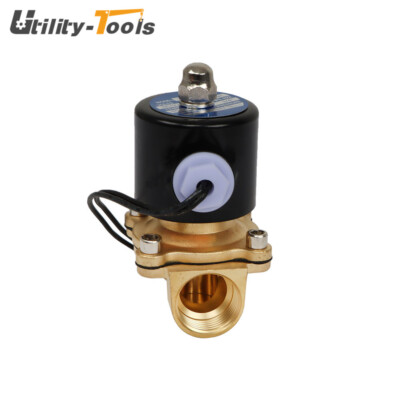 12V Electric Solenoid Valve Air Water N/C Gas Oil Normally Closed 3/4'' DC DN20