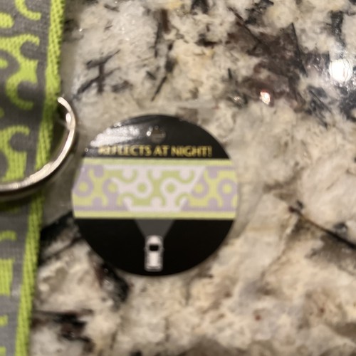 Lazer Brite Reflective Open-Design Dog Collar Lime Geometrics Large - Picture 6 of 6