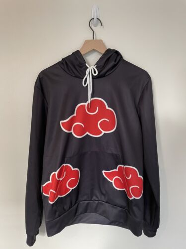 Naruto Akatsuki Cloud Symbols Adult Unisex Pullover Hoodie