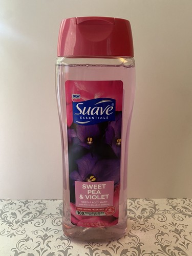 Suave Essentials SWEET PEA & VIOLET Gentle Moisturizing Body Wash 18 oz.