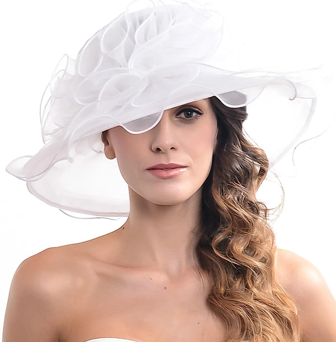 Ladies White Church Hats In Women's Hats for sale - eBay