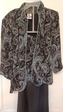 Alex Evenings 2 Piece Sparkle Jacket and Top Size MP Plus Bottoms