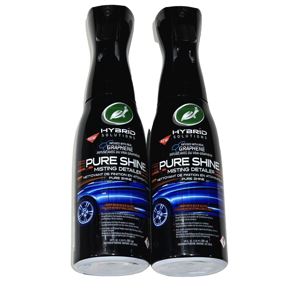 2 Pack Turtle Wax Hybrid Solutions Graphene Pure Shine Misting