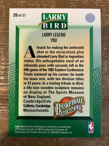 LARRY BIRD | Pick Your Card | Fleer, Hoops, Skybox, Topps & UD | 1989 to 1994 - Picture 33 of 41
