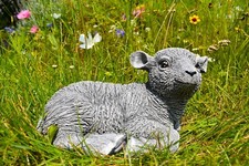 Gartenfigur Lamm,  Schaf Dekofigur NEU massiver Steinguss, frostfest, witterungs