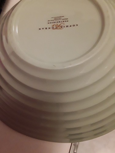 4 SOPHIE CONRAN PORTMERION CEREAL/SOUP BOWLS. 2 TAN, 2 LIGHT GREEN - Picture 6 of 7