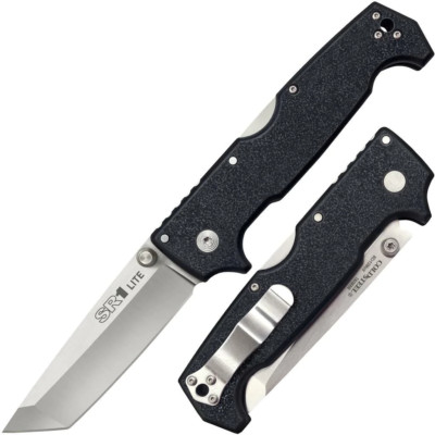 Cold Steel SR1 Lite Tanto Tri-Ad Lock Knife Black Griv-Ex (4'' Satin) 62K1A