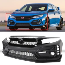 For 16-21 Civic Type R Style Front Bumper Cover Conversion Kit W/ Gloss Grille