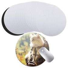 Sublimation Blank Mouse Pad for Transfer Heat Press White Round Rubber Mouse Mat