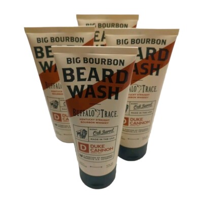 (1) Duke Cannon Big Bourbon Buffalo Trace Oak Barrel Scent Beard Wash 6 oz