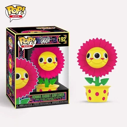 Funko Pop Asia 192 ron english Ronnnie Rabbit SunFlower Black Light Vinyl Figure