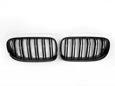 Front Gloss Black Bumper Dual Slats Grill Grille Fit 10-13 BMW E92 E93 3-Series
