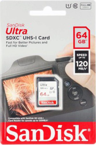SanDisk 64GB Ultra SDXC SD Card Class 10 UHS-I Memory Card 120MB/S (UK) BNIP NEW - Picture 9 of 11